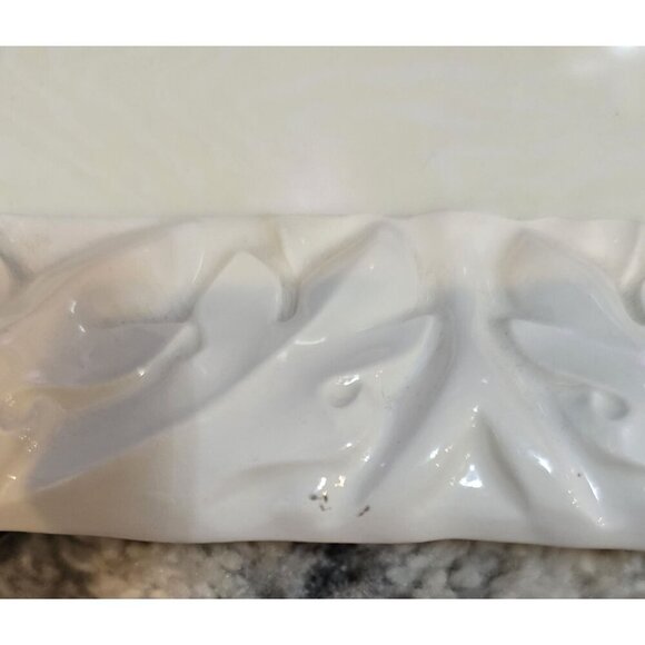 Towle Silversmiths White Ceramic 8x10 Signature Photo Frame With Elegant Embosse - Picture 7 of 7